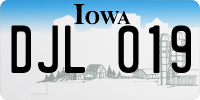 IA license plate DJL019