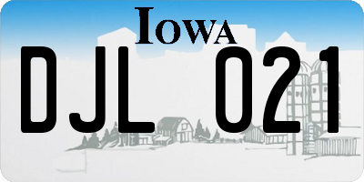 IA license plate DJL021