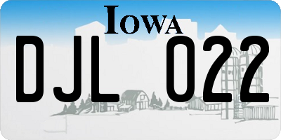 IA license plate DJL022