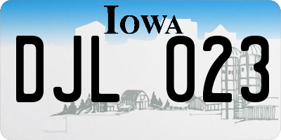 IA license plate DJL023