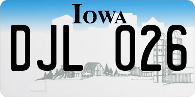 IA license plate DJL026
