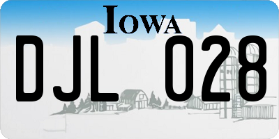 IA license plate DJL028