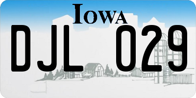 IA license plate DJL029