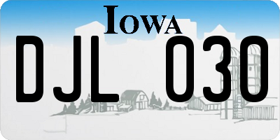 IA license plate DJL030