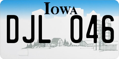 IA license plate DJL046