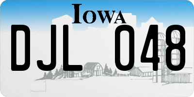 IA license plate DJL048