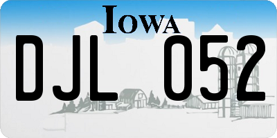 IA license plate DJL052