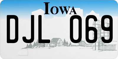 IA license plate DJL069