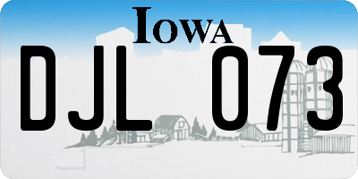 IA license plate DJL073