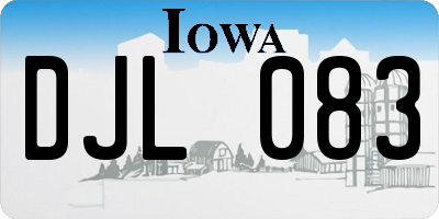 IA license plate DJL083