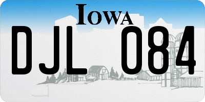 IA license plate DJL084