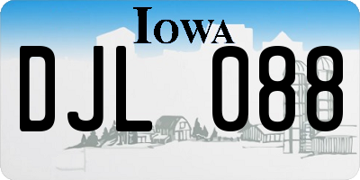 IA license plate DJL088