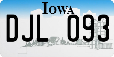 IA license plate DJL093