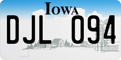 IA license plate DJL094