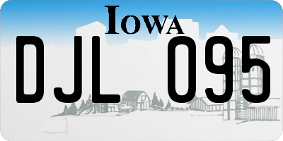 IA license plate DJL095