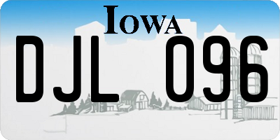 IA license plate DJL096