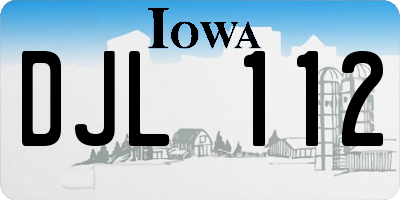 IA license plate DJL112