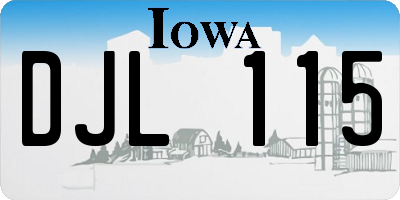IA license plate DJL115