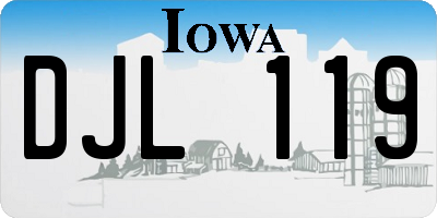 IA license plate DJL119