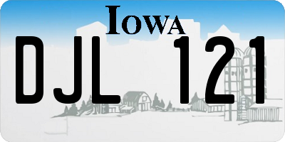 IA license plate DJL121