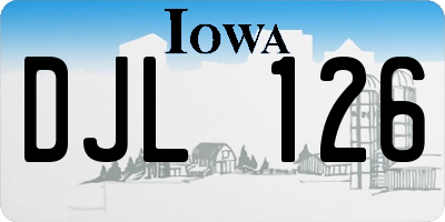IA license plate DJL126