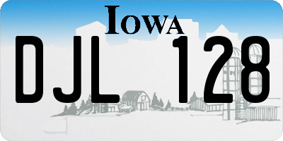 IA license plate DJL128