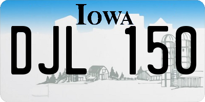 IA license plate DJL150