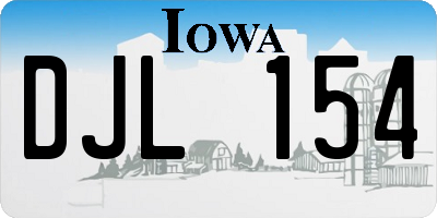 IA license plate DJL154