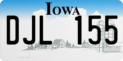 IA license plate DJL155