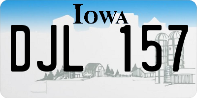 IA license plate DJL157