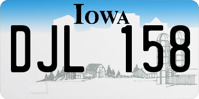 IA license plate DJL158
