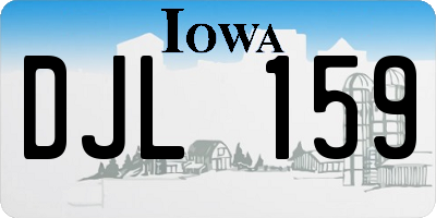 IA license plate DJL159