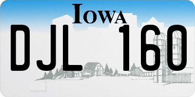 IA license plate DJL160