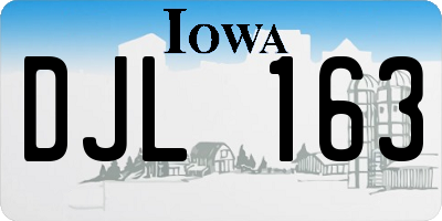 IA license plate DJL163