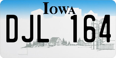 IA license plate DJL164