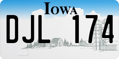IA license plate DJL174