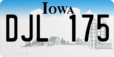 IA license plate DJL175