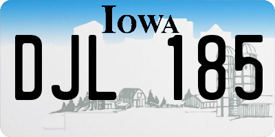 IA license plate DJL185