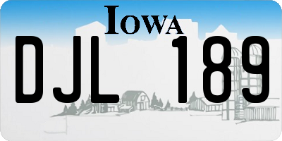 IA license plate DJL189