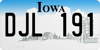 IA license plate DJL191