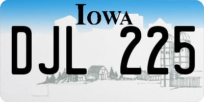 IA license plate DJL225