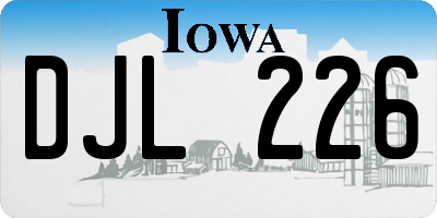 IA license plate DJL226