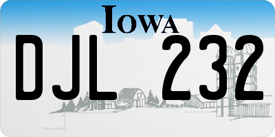 IA license plate DJL232