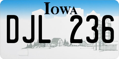 IA license plate DJL236