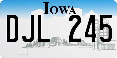 IA license plate DJL245