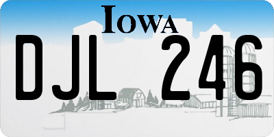 IA license plate DJL246