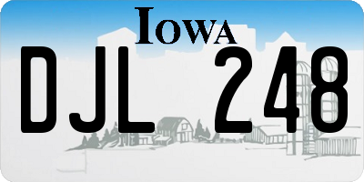 IA license plate DJL248