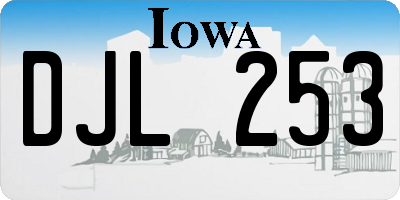IA license plate DJL253