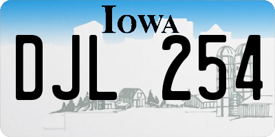 IA license plate DJL254