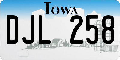 IA license plate DJL258